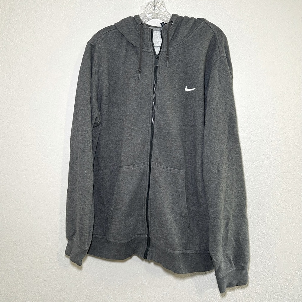 Nike Gray Zip-Up Hoodie Men’s XL Workout Active‎ Athleisure Classic Winter Fall